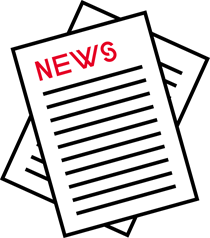 Zu sehen sind zwei Papierblätter auf einem steht das Wort News